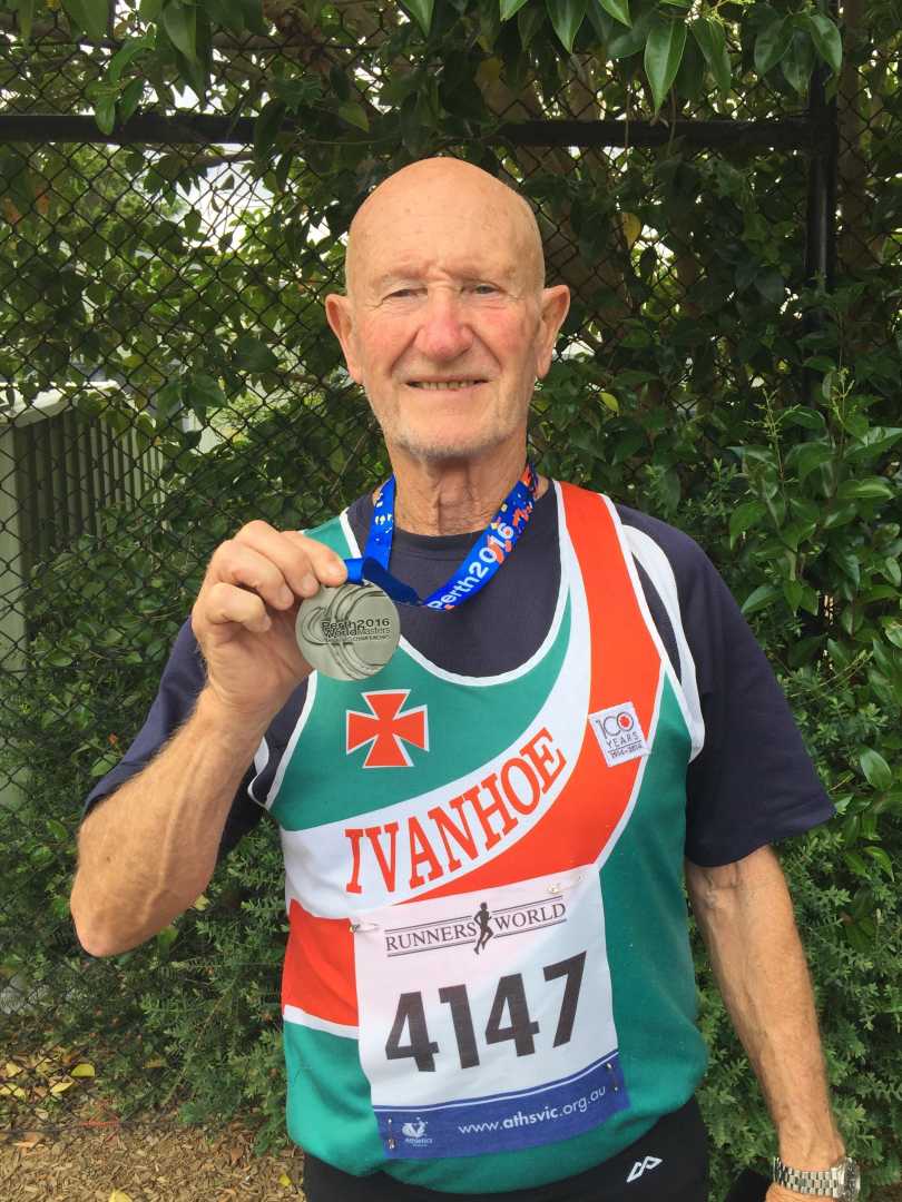 Tom with one of his World Masters 2016 silver medals